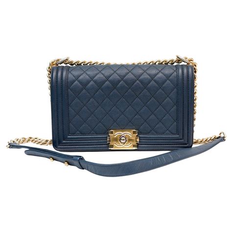 chanel boy bag navy blue caviar|What I Wear on Repeat: My Chanel Boy Bag .